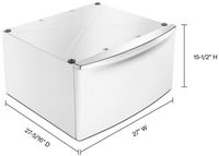 Maytag - Washer/Dryer Laundry Pedestal with Storage Drawer - White - Alternate Views
