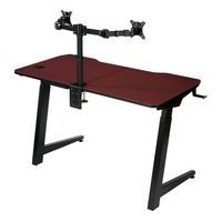 OSP Home Furnishings - Arena 1337 Battlestation Gaming Desk - Red Carbon Fiber/Black - Alternate Views