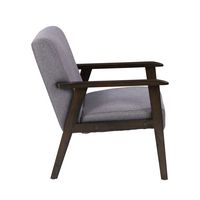 CorLiving - Greyson Wood Armchair - Light Grey - Alternate Views