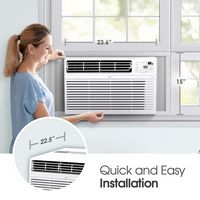 LG - 14,000 BTU Window Air Conditioner - White - Alternate Views