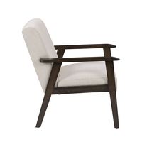 CorLiving - Greyson Wood Armchair - Beige - Alternate Views