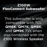 TCL - Z100-SW Wireless Home Theater Subwoofer with Dolby Atmos FlexConnect Technology - Black - Alternate Views