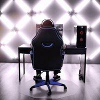 Floortex - 9-Sided Polycarbonate Gaming Chair Mat for Hard Floor  38 x 39 inches - Clear - Alternate Views