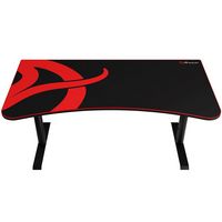 Arozzi - Arena Ultrawide Curved Gaming Desk - Black with Red Accents - Alternate Views