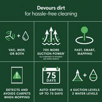 iRobot - Roomba 105 Combo Vac Robot Vacuum & Mop + AutoEmpty Dock - Black - Alternate Views