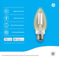 Cync - Decorative Smart LED Light Bulbs Medium Base (2 Pack) - Soft White - White - Alternate Views