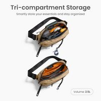 tomtoc - Aviator-T33 2.5L Sling Bag with RFID Blocking, Minimalist Crossbody Bag Chest Bag Should... - Alternate Views