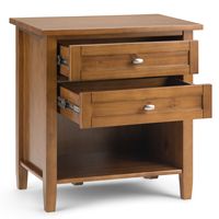 Simpli Home - Warm Shaker Bedside Table - Light Golden Brown - Alternate Views