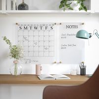 Martha Stewart - Grayson Premium Acrylic Monthly Wall Calendar and Notes Board - Clear/Black - Alternate Views