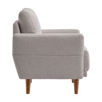 CorLiving - Clara Modern Armchair - Light Grey - Alternate Views