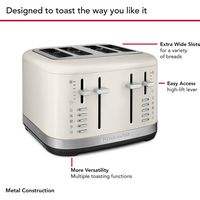 KitchenAid - 4 Slice Programmable Toaster - Porcelain White - Alternate Views