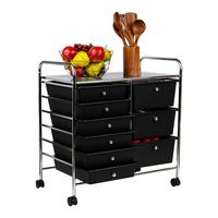 Mind Reader - Rolling Cart with Drawers, Utility Cart, Craft Storage, Kitchen, Metal, 24.25