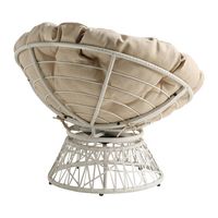 OSP Home Furnishings - Papasan Chair - Cream - Alternate Views