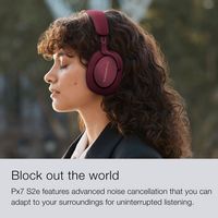 Bowers & Wilkins - Px7 S2e Wireless Noise Cancelling Over-the-Ear Headphones - Ruby Red - Alternate Views