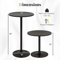 Costway Set of 2 Round Pub Table 24
