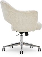 Serta - Valetta Upholstered Home Office Chair - Sherling Wool - Cream - Alternate Views