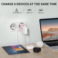 Epicka - Universal Travel Adapter with 3 USB-C and 2 USB-A Ports Charger for USA EU UK AUS (TA-10... - Alternate Views