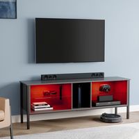 LED Gaming Entertainment Center with Shelves for TVs up to 70