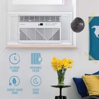 Keystone - 550 Sq. Ft. 12,000 BTU Window Mounted Air Conditioner with Remote Control - White - Alternate Views