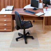 Floortex - Executive Lipped Polycarbonate Chair Mat for Hard Floor 48 x 53 inches - Clear - Alternate Views