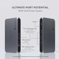 Satechi - Thunderbolt 4 Slim Hub Pro - 5-in-1 Dock- USB-C 60W, Single 8k or Dual 4K Display, 4 Th... - Alternate Views