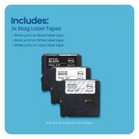 Brother - P-touch Btag 3-Pack Label Tape (BTAG-3M01), 1/2