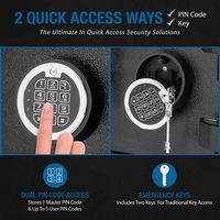 Barska - Advanced Digital Keypad Compact Depository Drop Safe with Master Code + 5 Codes & Dual U... - Alternate Views