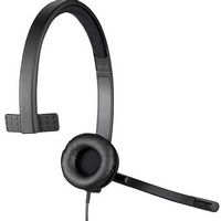 Logitech - H570e Mono Wired Over-ear Headset - Black - Alternate Views