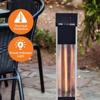 Lifesmart - Outdoor Infrared Tower Heater - Black - Alternate Views