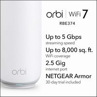 NETGEAR - Orbi 370 Series BE5000 Dual-Band Mesh Wi-Fi 7 System (4-pack) - White - Alternate Views