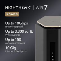 NETGEAR - Nighthawk BE18000 Tri-Band Wi-Fi 7 Router - Black - Alternate Views