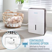 Keystone - 50-pint 4500 Sq. Ft. Dehumidifier with Built-In Pump - White - Alternate Views