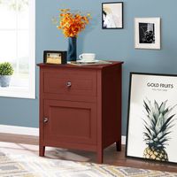 Nightstand with Drawer Accent Side End Table Storage Cabinet - Alternate Views