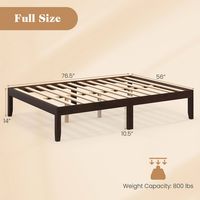 Costway Full Size Wooden Platform Bed Frame 14