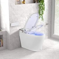 Costway - Smart Toilet Elongated Bidet Toilet with Adjustable Heated Seat & Dryer Night Light - W... - Alternate Views