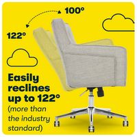 Serta - Ashland Memory Foam & Twill Fabric Home Office Chair - Lure Light Gray - Alternate Views