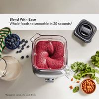 KitchenAid - K400 1200W 56 oz. Variable 5-Speed BPA-Free Blender with Tamper, Milkshake - Matte M... - Alternate Views