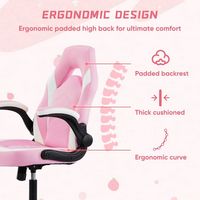 Bestier - Ergonomic Faux Leather Adjustable Reclining Swiveling PC and Racing Game Chair with Pad... - Alternate Views