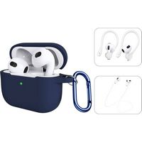 SaharaCase - Venture Series Silicone Combo Kit Case for Apple AirPods (3rd Generation) - Blue - Alternate Views