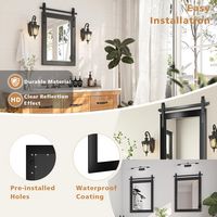 LOVMOR - Rectangle Framed Wall Bathroom Vanity Mirror Accent Mirror - 22