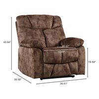 Bestier Recliner Power Lift Assist Reclining Chair With Massage Heating, Dual Hidden Cup Holders ... - Alternate Views