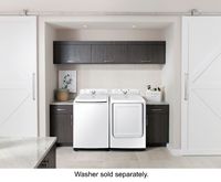 Samsung - 7.2 Cu. Ft. Electric Dryer with 8 Cycles - White - Alternate Views