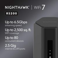 NETGEAR - Nighthawk BE6500 Dual-Band Wi-Fi 7 Router - Black - Alternate Views