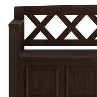 Simpli Home - Amherst Entryway Storage Bench - Farmhouse Brown - Alternate Views