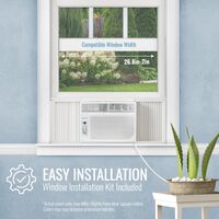 Keystone - 8,000 BTU 115V Window Air Conditioner with 3,500 BTU Supplemental Heat Function - White - Alternate Views