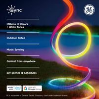 GE Cync Dynamic Effects Smart LED Outdoor Flexible Profile Light Strip - Full Color - Alternate Views