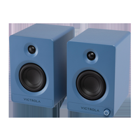 Victrola - Tempo Bluetooth Bookshelf Speakers - Blue - Alternate Views