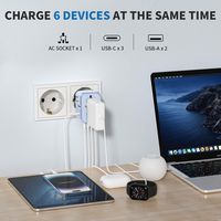 Epicka - Universal Travel Adapter with 3 USB-C and 2 USB-A Ports Charger for USA EU UK AUS (TA-10... - Alternate Views