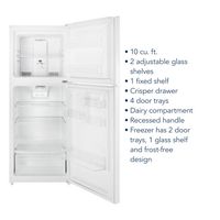 Insignia™ - 10 Cu. Ft. Top-Freezer Refrigerator with Reversible Door and ENERGY STAR Certificatio... - Alternate Views