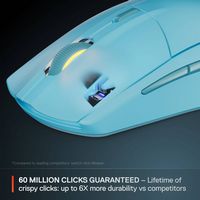 SteelSeries - Rival 3 Gen 2 Wireless Optical Gaming Mouse with Ultra-fast clicks - Wireless - Aqua - Alternate Views